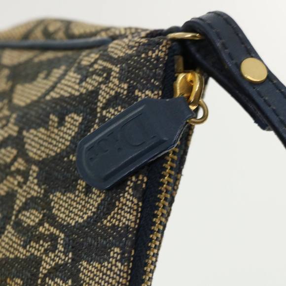 Christian Dior Trotter Canvas Saddle Pouch Pouch Blue Auth 35645 - Picture 9 of 16